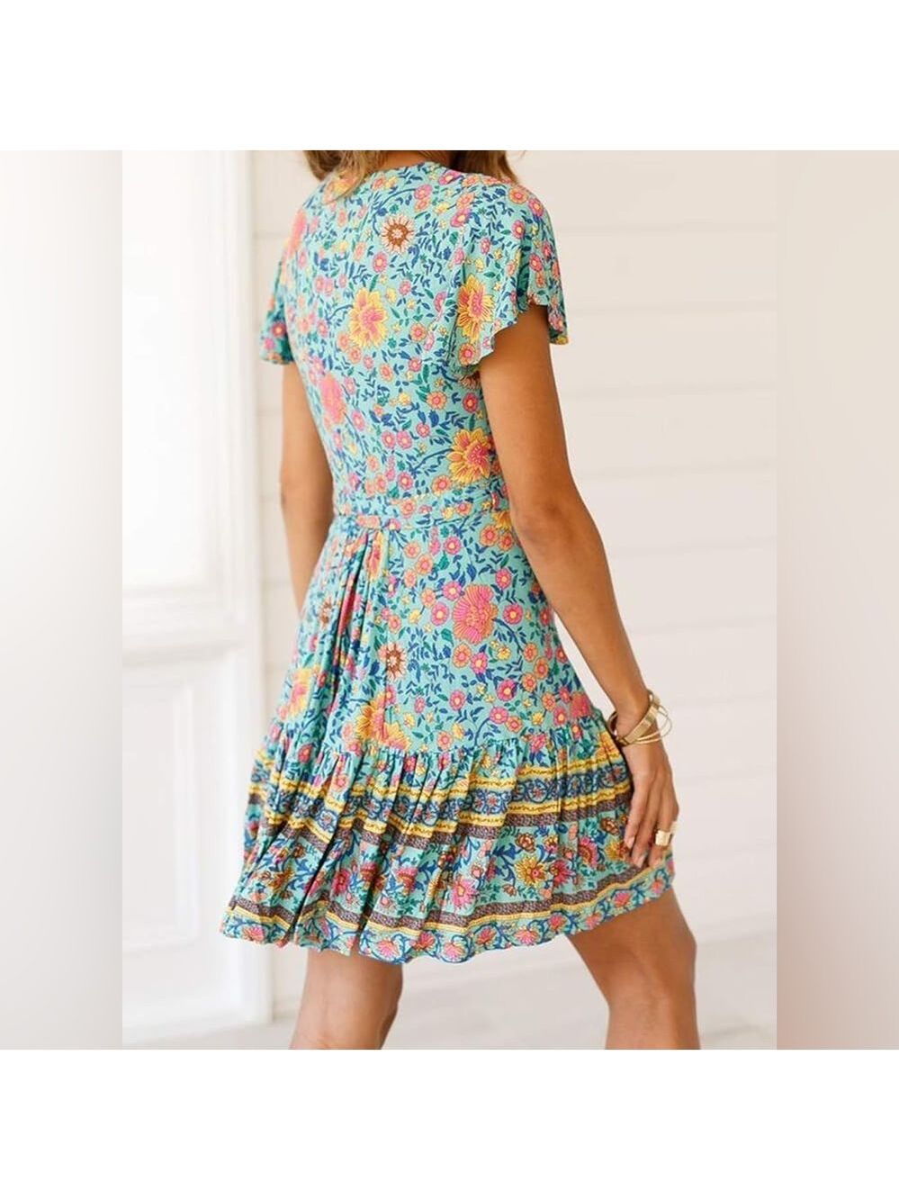 Floral Print Summer Dress lightweight wildflower print